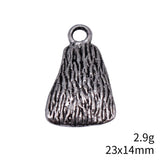 5pcs 23x14mm/26x17mm/27x14mm Antique Silver Color Irregular Geometric Textured Charms For DIY Jewelry Making