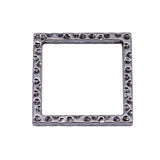 20pcs 17x17mm 4 Colors Hammered Texture Geometric Hollow Square Frame Charms