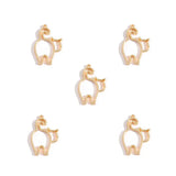 10-Piece Cat-Shaped Metal Frame Alloy Charms DIY Jewelry Making Necklace Bracelet Earrings Pendants Keychains Bag Charms D9356