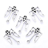 15pcs 25*15 mm Zinc Alloy Charms Antique Silver Plated National Emblem of Ukraine Jewelry Findings Accessories Fit Jewelry DIY
