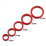 20/25/30/35/41mm Multi-colors Mixed Spray painting Alloy Keychain DIY Jewelry Making Findings V161