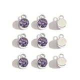20pcs Colorful 10*7mm Birthstone Crystal Birthstone Charms Floating Charms for Handmade Birthday Jewelry Diy Accessories W483