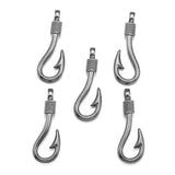 10pcs 5 Colors Fish hook Charms For Bracelet Earring necklace Pendants DIY Handmade Jewelry Accessories Making 36*14mm H07