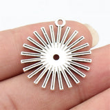 10pcs 29x26mm 3 Colors Antique Bronze Color Antique Silver Color Antique Gold Color Circular Geometric Sun-Shaped Charms