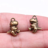 10pcs 12x15mm 2 Colors Antique Bronze Color Antique Silver Color Dinosaur Charms For DIY Jewelry Making