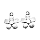 20pcs 17x14mm 2 Colors Antique Bronze Color Antique Silver Color Flowers Charms For DIY Jewelry Making