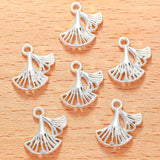 30pcs 6 color ginkgo leaf Charms for Necklace Earrings Pendant DIY Jewelry Making Handcrafted Accessories 16*16mm Q392