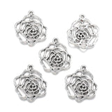 10pcs 5 colors Hollow flower Charms Pendants DIY Jewelry for Necklace Bracelet Making Accessaries 28*25mm Q104