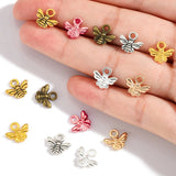 40pcs 7 Colors small bee Charms For Bracelets Necklace Pendant DIY Handmade Jewelry Making accessories 11*11mm D2150