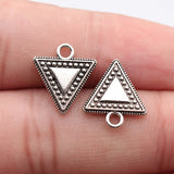 20pcs 16x14mm 5 Colors Double-Sided Textured Inverted Triangle Cone Charms For DIY Jewelry Making