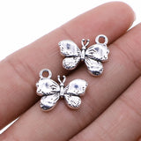 10pcs 15x18mm 2 Colors Antique Bronze Color Antique Silver Color Butterfly Charms For DIY Jewelry Making