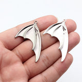 5pcs 32x53mm 2 Colors Antique Silver Color Gun Black Color Dragon Wings Charms For DIY Jewelry Making