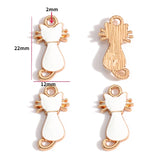 10pcs 17 styles animal Enamel Alloy cat Charm Earring Pendant DIY Keychain Necklace Jewelry Accessories W478