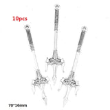 10-50pcs Mixed Styles Antique Knight Sword Anime weapon Charm for Jewelry Making DIY Handmade Weapons Personality Necklace