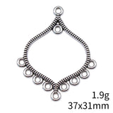 4pcs 37x31mm 2 Colors Hollow Porous Earring Connector Pendant For DIY Jewelry Making Handmade Jewelry Craft Findings