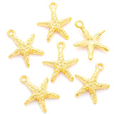 30Pcs 6colors alloy Small starfish Charm Alloy Funny Marine Life starfish Pendant DIY Making Fancy Jewelry Accessories 16/14mm D