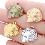 4 colors 10pcs Fashion CreativityHalf People Face Pendant for DIY Women Men Bracelet earrings Necklace Jewelry Making I1125
