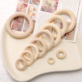 Unfinished Solid Wooden Rings 20-100mm Natural Wood Rings For Handicrafts Decorative Pendants DIY Jewelry Making Accessories