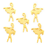 20pcs 5 colors Dancing girl Charms For Necklace Bracelet Keychain pendant DIY Jewelry Making 22*15mm I135