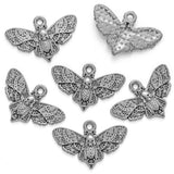 25pcs 6 Color moth Charm Bracelet Necklace DIY Jewelry Handmade Accessories 20*13mm