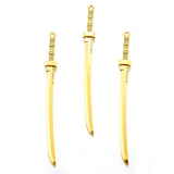 6 Color Mixed Alloy Antique Knight Sword Charms for Jewelry Making DIY Handmade Weapons Pendant 107*10mm