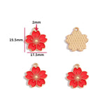 10pcs various styles Enamel Alloy flower Charm Earring Pendant DIY Keychain Necklace Jewelry Accessories W494