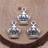 10pcs 14x10mm 2 Colors Antique Bronze Color Antique Silver Color Crown Charms For DIY Jewelry Making