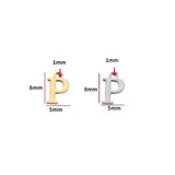 2pcs Stainless Steel Initial Alphabet DIY Jewelry Charms Wholesale A-Z Letter Necklace Making Pendant Never Fade S128