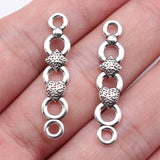 20pcs 34x7mm Antique Silver Color Long Strip Connector Pendant For DIY Jewelry Making Handmade Jewelry Craft Findings