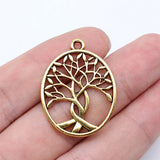 10pcs 31x24mm 3 Colors Antique Bronze Color Antique Silver Color Antique Gold Color Tree Of Life Charms