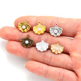 10 pcs 6 color Pearl Shell Charms Earrings bracelets Pendants For Jewelry Making Diy Handmade Jewelry 15*15mm D7155