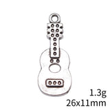 10pcs 26x11mm 2 Colors Antique Bronze Color Antique Silver Color Guitar Charms For DIY Jewelry Making