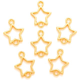40pcs 6Color Double hole star Charms For Bracelet Earring necklace Pendants DIY Handmade Jewelry Accessories Making 15*12mm L343