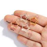 20pcs inside diameter 9mm star Frame Wrapped Bead Connect Spacers Through Hole Beading Cap DIY Bracelet for Jewelry Making R234