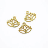 30 pcs 3color Lotus flower charms for necklace&bracelets pendant DIY jewelry making 14*16mm Q1136