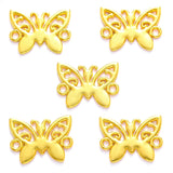 30pcs 6 Color Double hole butterfly Charms For Bracelets Necklace Pendant DIY Handmade Jewelry Making accessories 15*11mm D2126