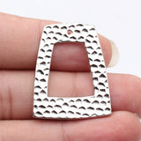 4pcs 35x28mm 5 Colors Hollow Out Hammered Trapezoidal Geometric Charms For DIY Jewelry Making