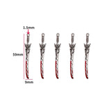 5 pcs 20 styles Halloween Zinc Alloy Bloody Dagger Color Charms Knife Pendants for DIY Bangle Bracelet necklace Findings W430
