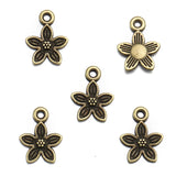 50pcs 6 Color cute small flower Charm for Bracelet Necklace earring Pendant  DIY Handmade Jewelry Accessories 10.5*13mm Q1163