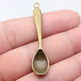 10pcs 54x11mm 5 Colors Spoon Charms Table Spoon Charms For DIY Jewelry Making