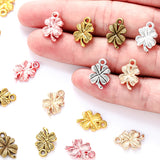 40pcs 7color Four leaf clover Charm for Earring necklace Metal Pendant Fit bracelet necklace earring Jewelry making 17*11mm Q404
