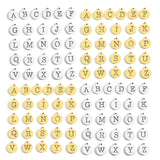 5pcs Stainless Steel Necklace Fashion Gold Color Initial Charms Metal Round A To Z Letters For Women Single Name Jewelry Gifts