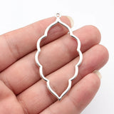 4pcs 65x34mm 4 Colors Kc Gold Color Hollow Leaf-Shaped Pendant