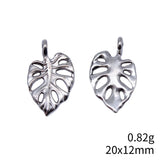 20pcs 20x12mm 2 Colors Antique Bronze Color Antique Silver Color Leaf Charms For DIY Jewelry Making