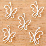 20pcs 6 Colors butterfly Charms For Bracelets Necklace Pendant DIY Handmade Jewelry Making accessories 20*19mm D2139