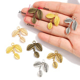 10 pcs 5 colors leaf Charms Pendants for Bracelet Necklace pendant DIY Jewelry Making Finding Accessories 27*23mm Q302