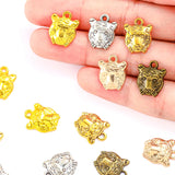 20 pcs 5 colors Tiger Charms Antique Pendants for Jewelry Making Necklace Bracelet Accessories Findings 15*12mm D9265