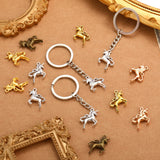 5Pcs  5 colors Alloy horse charm For Bracelets Necklaces Key buckle Pendant Diy Jewelry Making 20*25mm D9103