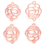 15pcs 7 Color Double hole flower Charm for Bracelet Necklace earring Pendant  DIY Handmade Jewelry Accessories 23*18mm Q1161