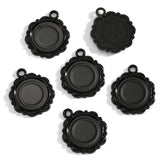 10pcs round Necklace Charm DIY Setting Cabochon Cameo Base Tray Bezel Blank Fit 14mm Cabochons Jewelry Making C96